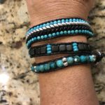 turquoise, onyx, silver, leather